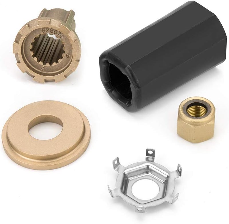Qiclear مجموعة استبدال محور Qiclear 835257Q1 Flo-Torq II تناسب Mercruiser Alpha One/Bravo One محركات Mercury Mariner الخارجية 60-300 حصان، لقطع تركيب دافعة 15 سن لأسنان - Image 1